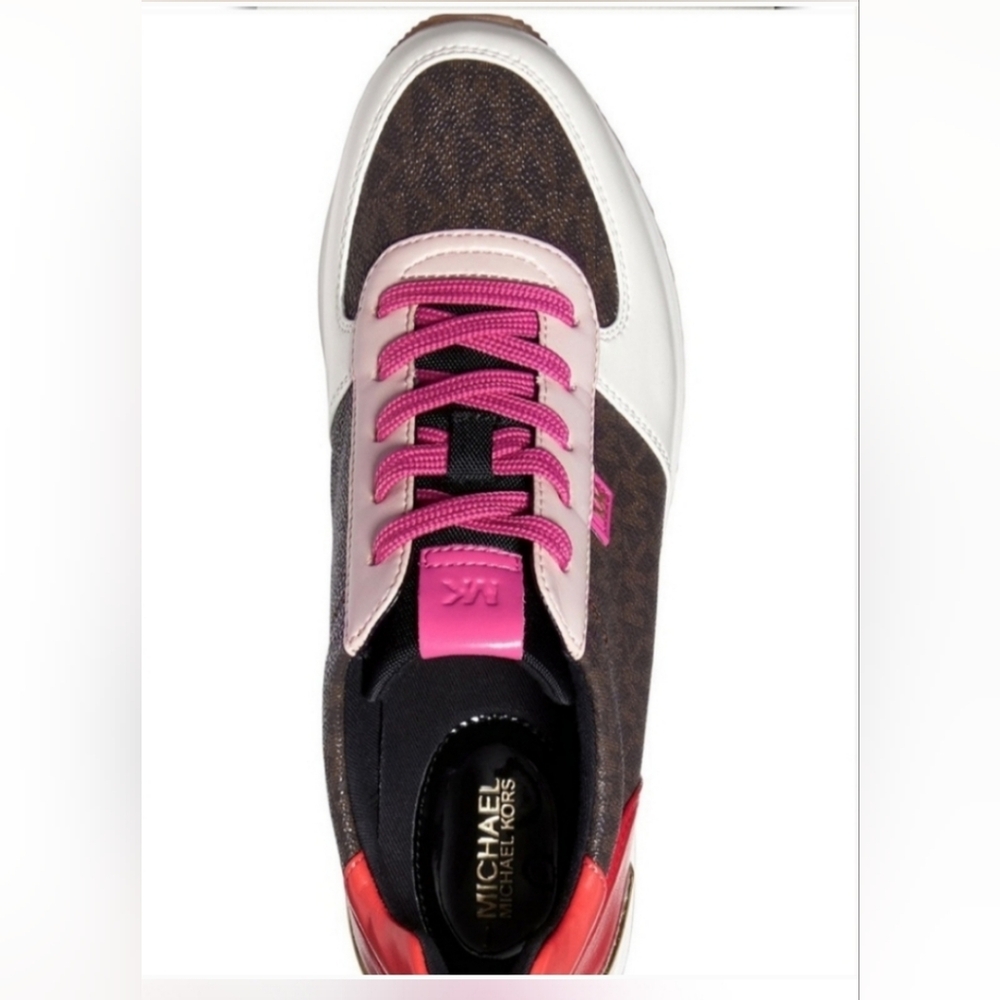 Michael Kors Monique Trainer Pink/Brown - Picture 3 of 11